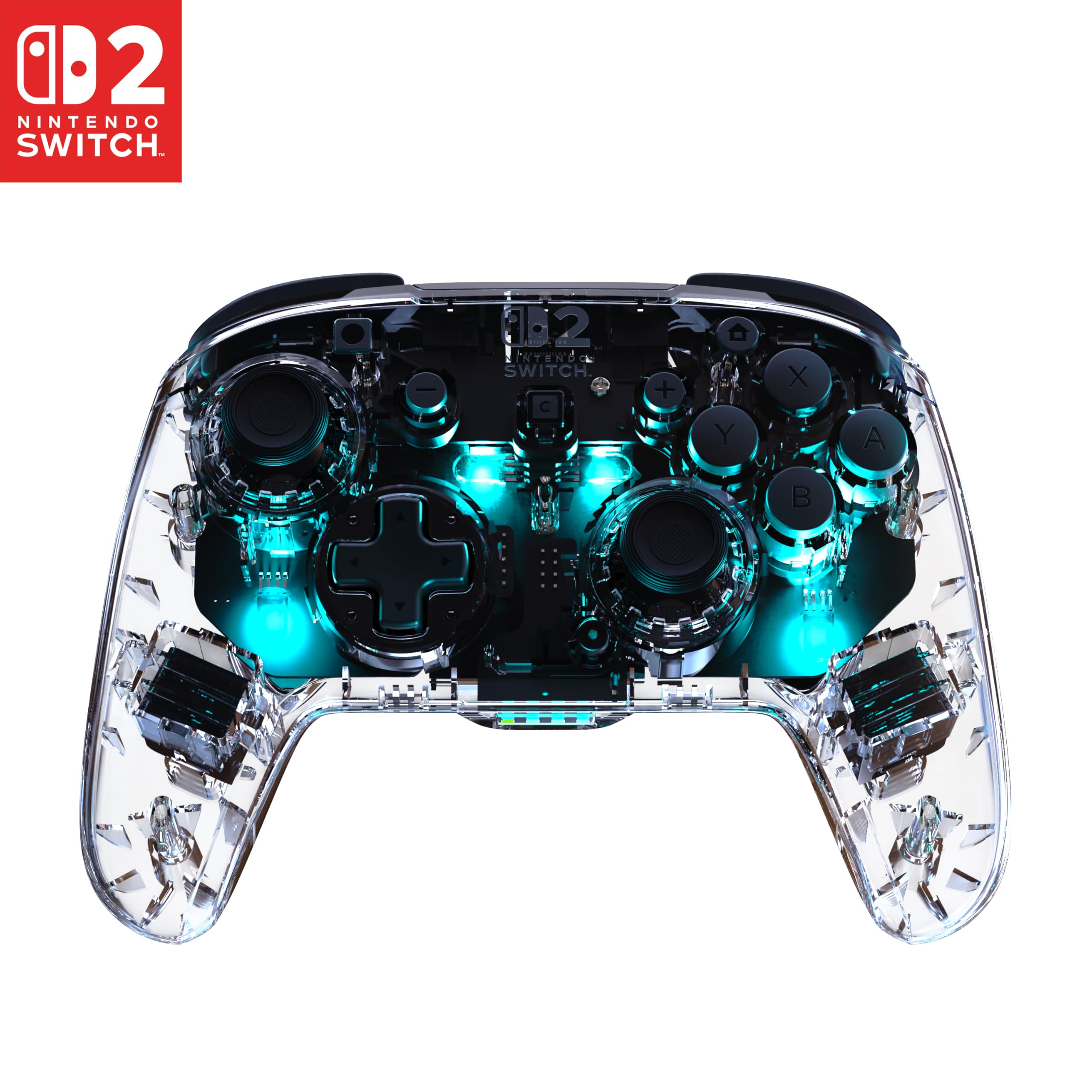 Turtle Beach Afterglow Chiaro Controller da gaming RGB wireless con licenza ufficiale per Nintendo Switch 2