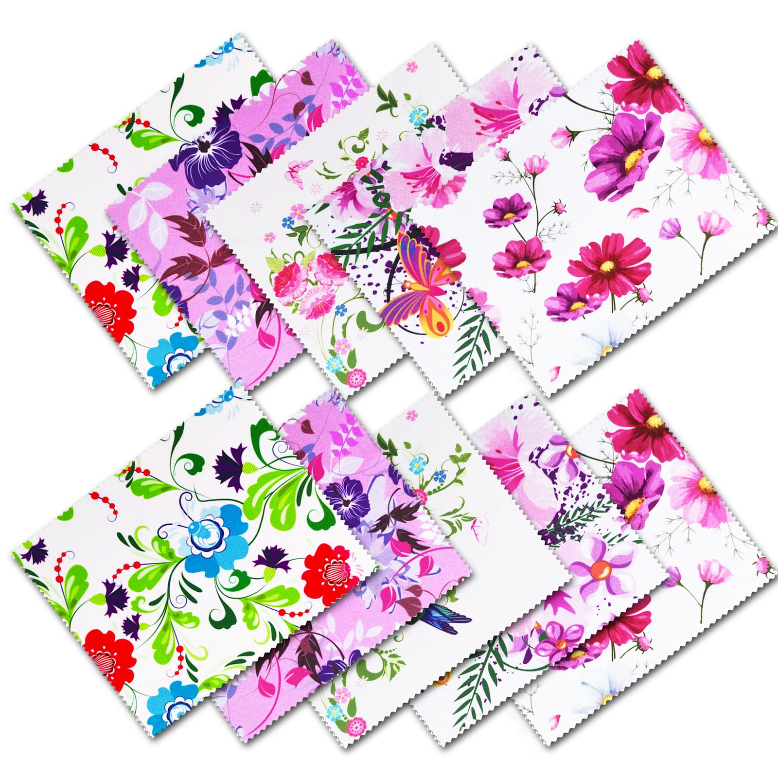 Eyeglass Cleaning Cloths for Glasses,Elegant Flower Design Microfiber Cleaning Cloth,Thickened Soft Multicolor Glasses Cleaner Cloth,Lenses Cleaner Wipes for Sunglasses Camera Lens Cell Phone Screens