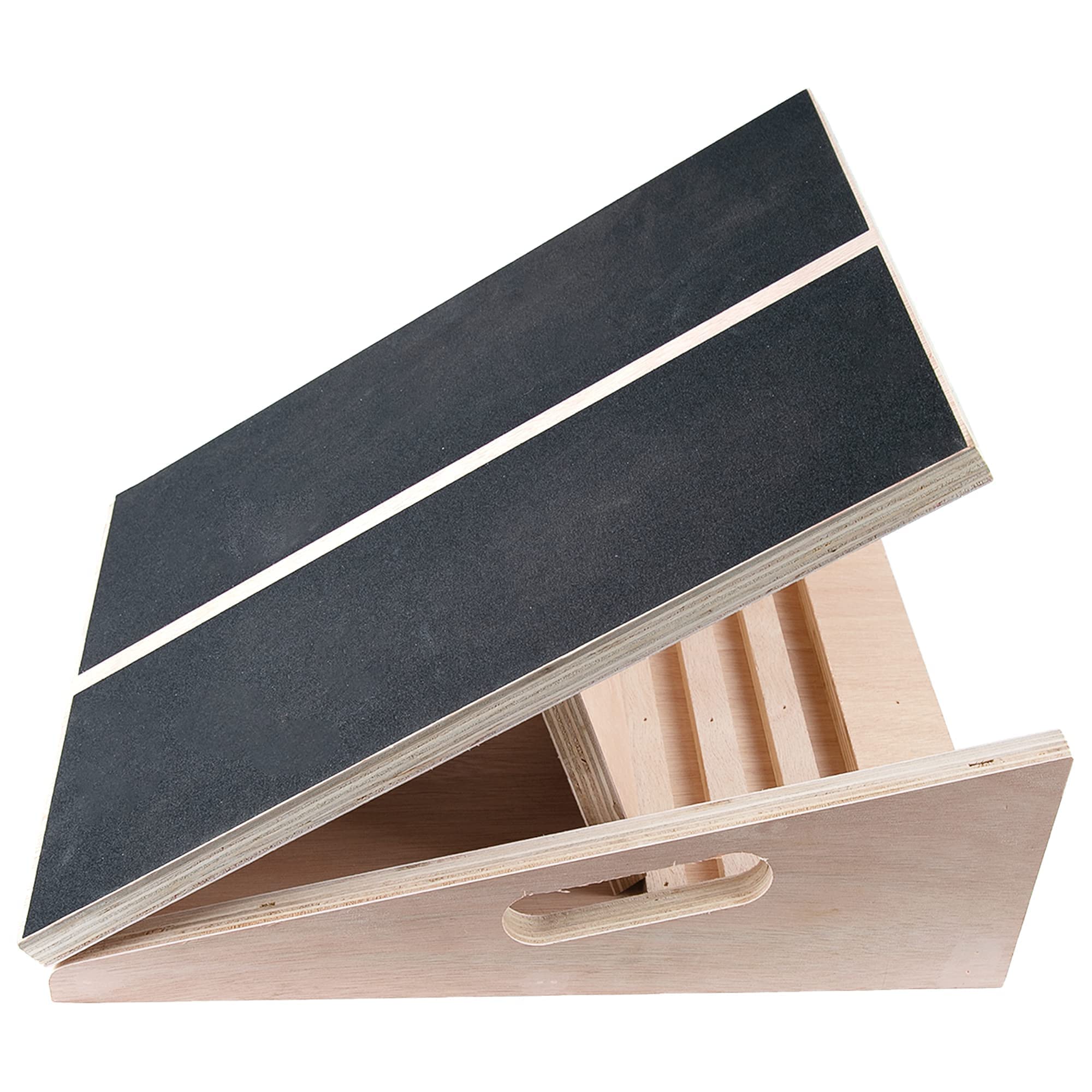 THE WHITE SHOP Professional Wooden Slant Board, Adjustable Incline Board and Calf Stretcher, Stretch Board - Extra Side-Handle Design for Portability