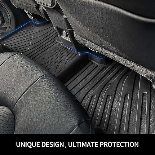 Miniatura 3 de OEDRO Juego de alfombrillas de piso de 3 filas compatible con Chevrolet TahoeGMC Yukon 2021-2023 (Yukon Denali)Cadillac Escalade (solo se adapta a