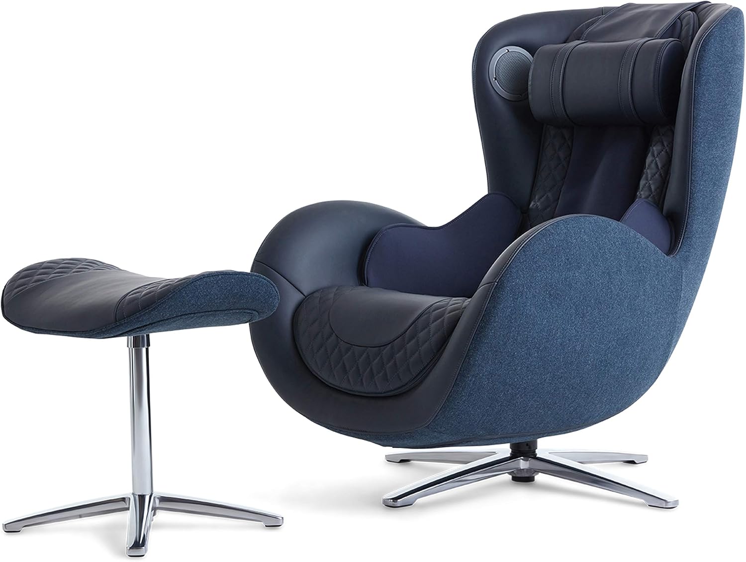 Nouhaus Classic Massage Chair with Ottoman. Pink Leather Lounge Chair, with Percussive & Shiatsu Chair Massager, Bluetooth Speaker and Recliner. Swivel Reading Chair with Spot and Full Body Massager: Kitchen & Dining