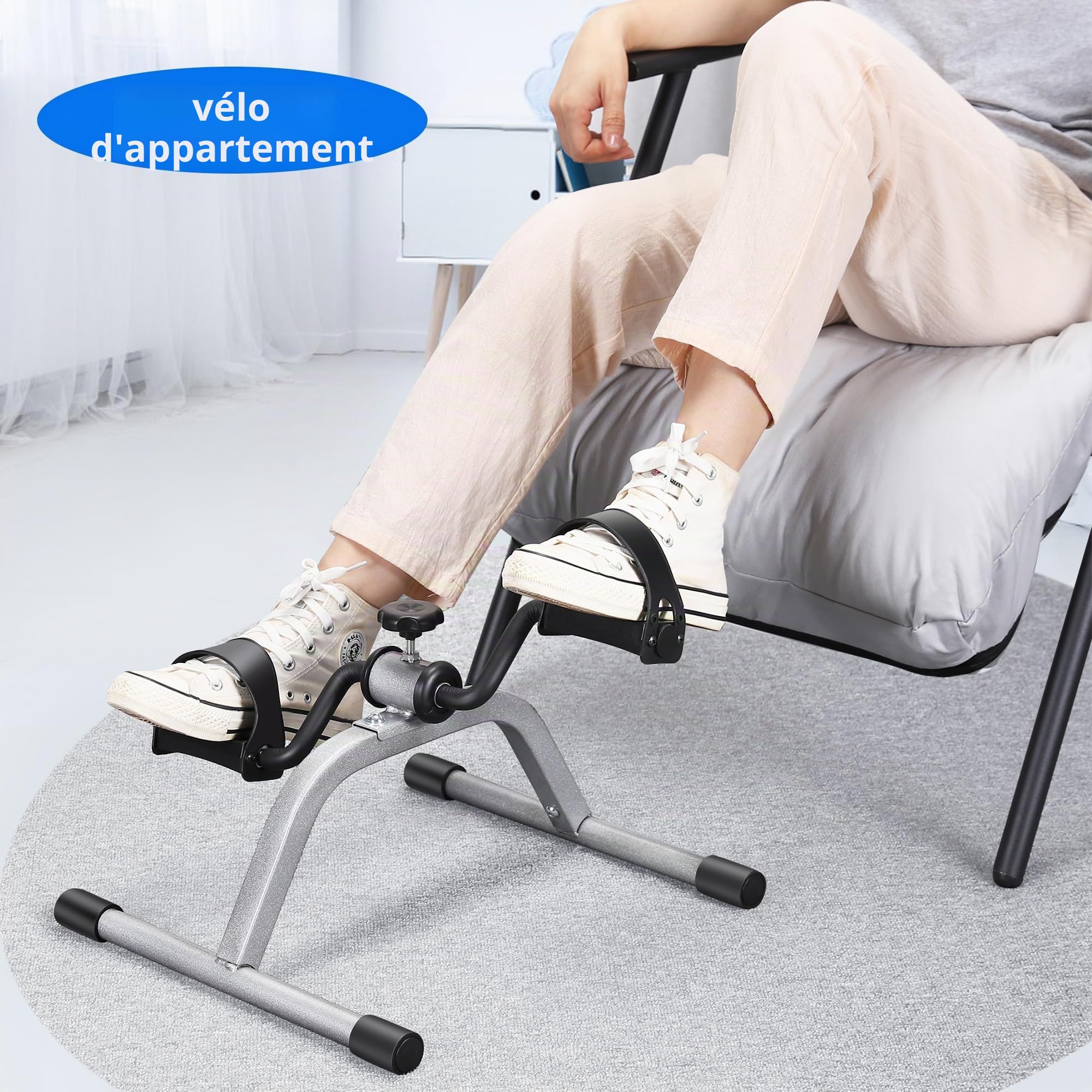 Mini vélo d'exercice à pédales pour la récupération des jambes et des bras, léger et portable, vélo de sol