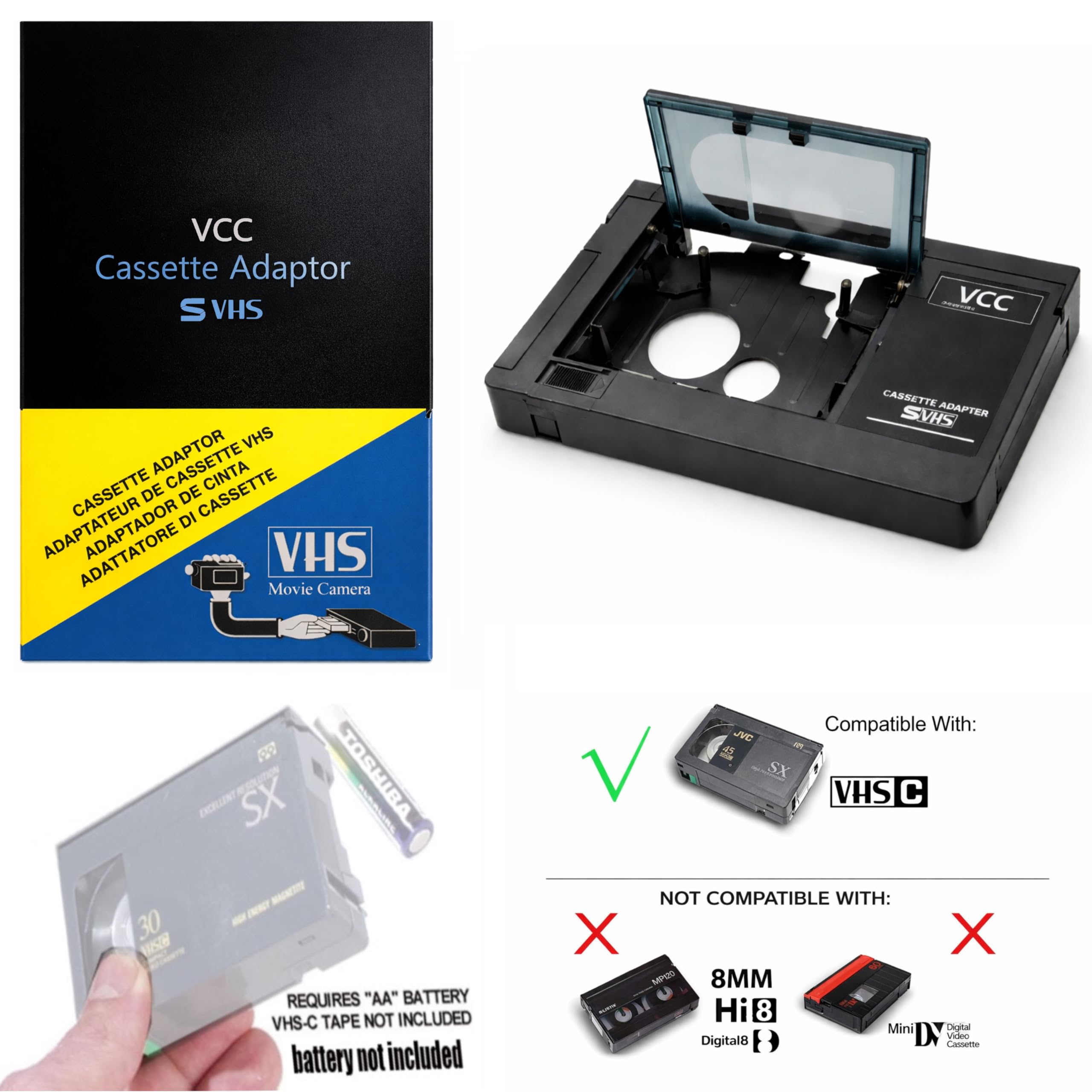 Amazon.com: Motorized VHS-C to VHS Cassette Adapter for JVC C-P7U