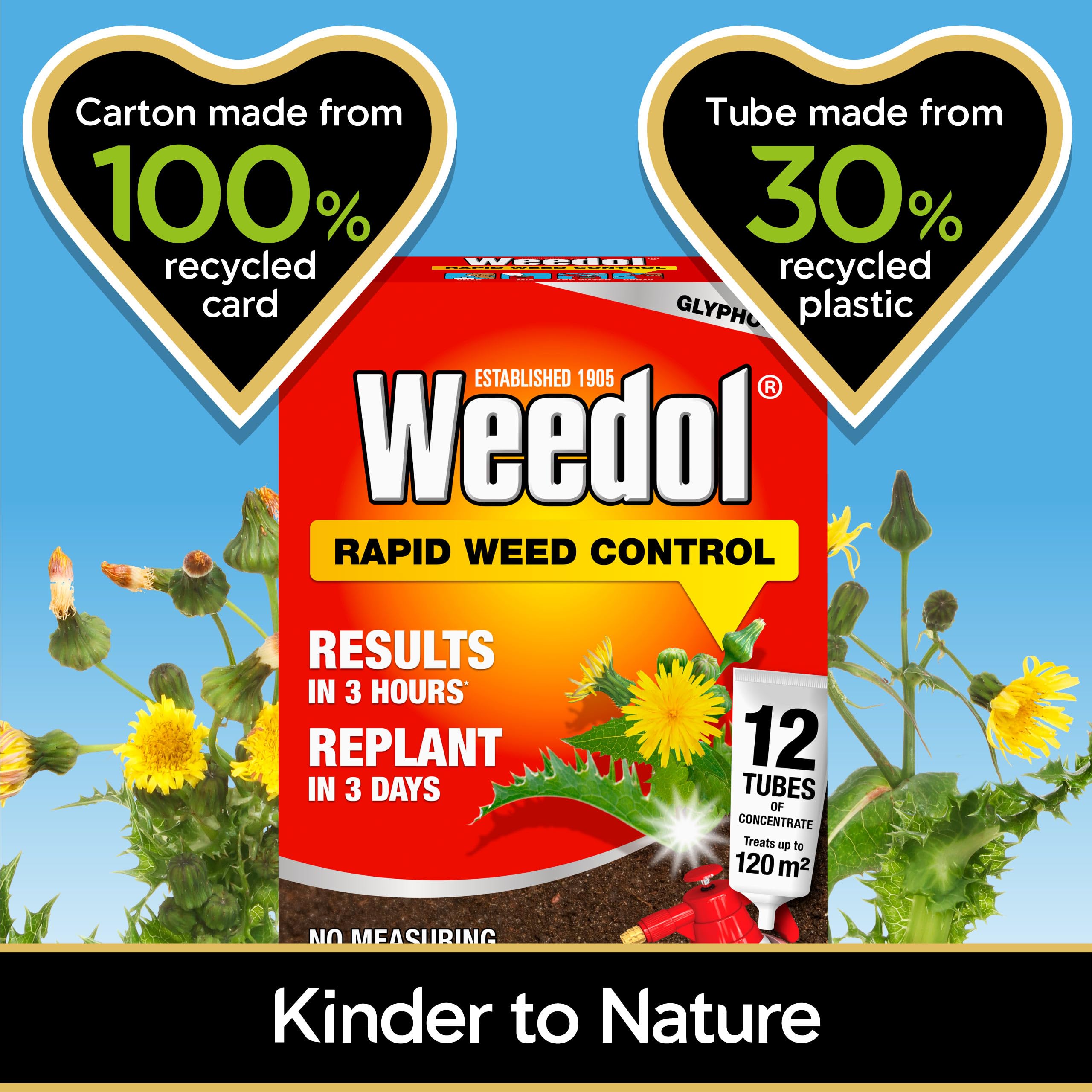 Weedol Rapid Concentrate Tubes, 12 Pack, Natural - Image 4