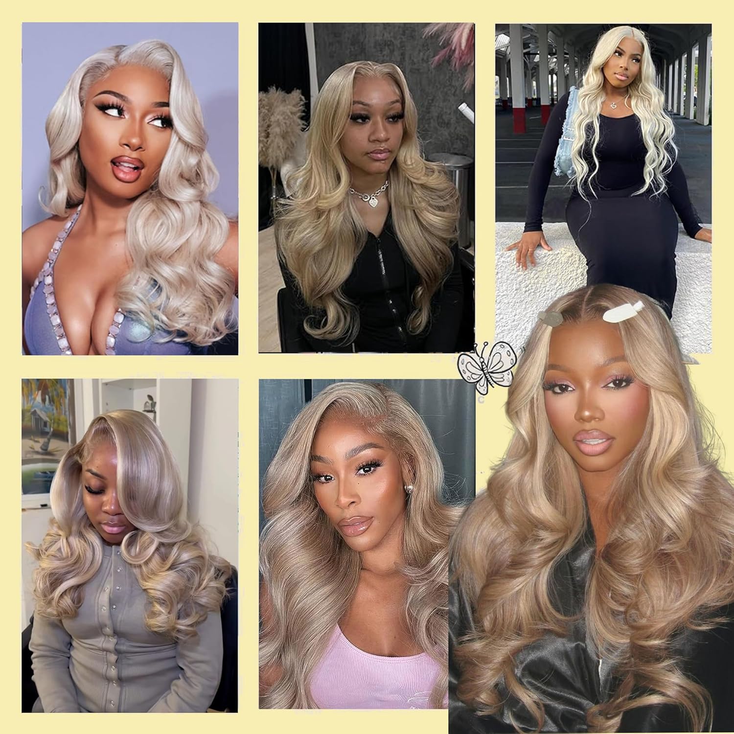 Ash Blonde Wig Human Hair 180% Density 13x6 Body Wave Hd Lace Front Wigs Human Hair Synthetic lace front wig 26 inch