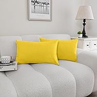 Vista 27 de NiNi ALL Juego de 2 fundas de almohada impermeables para exteriores, decorativas, casa de campo, jardín, fundas de cojín sólidas para patio, tienda