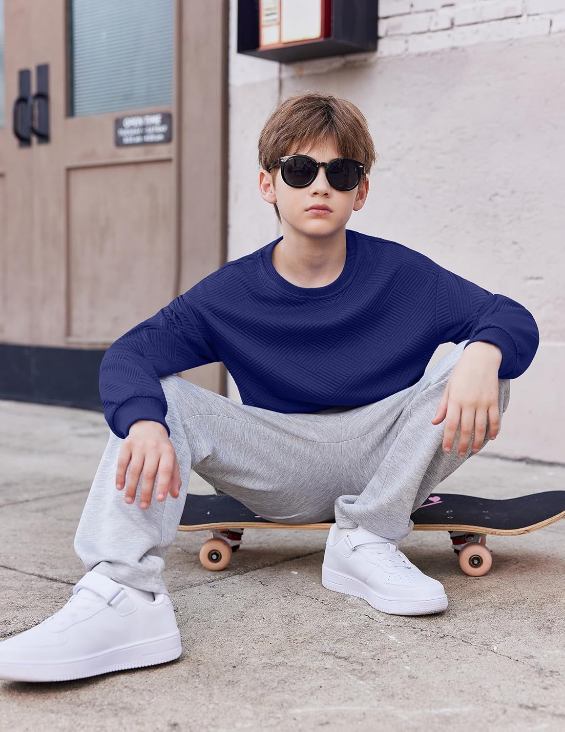 Arshiner Boys Sweatshirts Long Sleeve Crewneck Pullover Shirt Kids Fashion Fall Winter Sweater Size 6-14 Years - Image 6