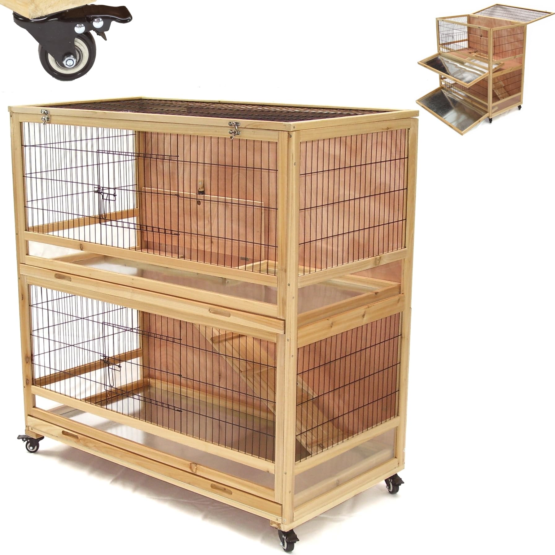 Hasenstall Kaninchenstall XXL Kleintierstall Kaninchenkäfig Hasenvilla 56616 AWZ