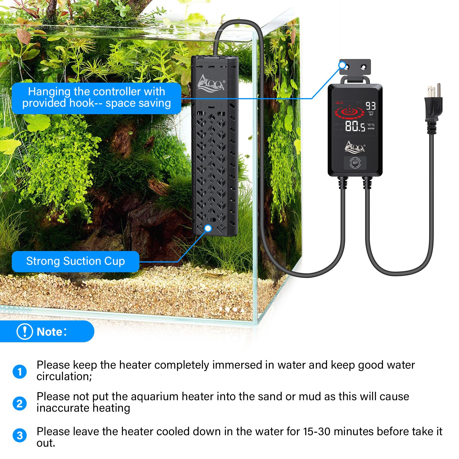 AQQA Riscaldatore per acquario (800W)
