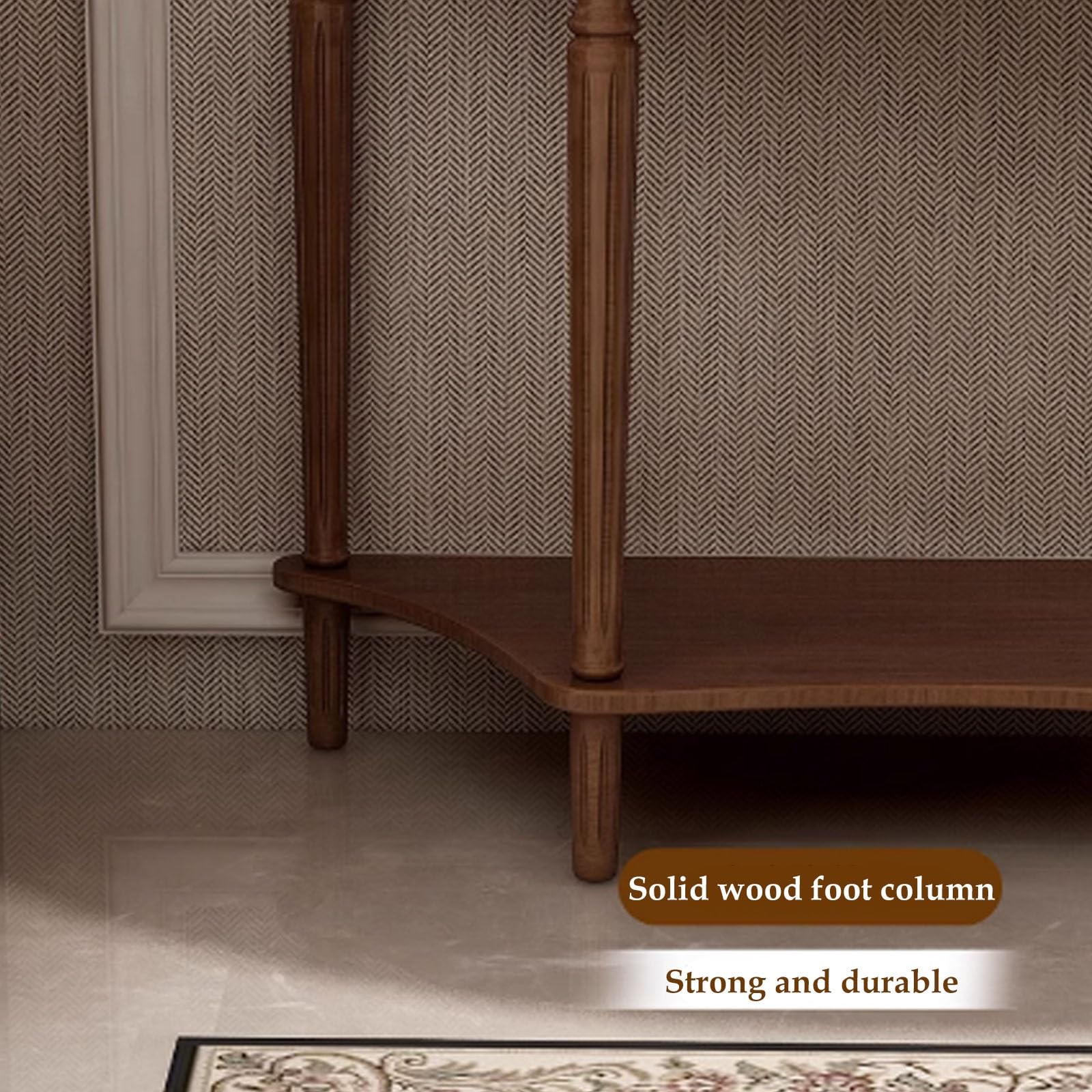 Console Rustique en Bois avec Tiroirs
