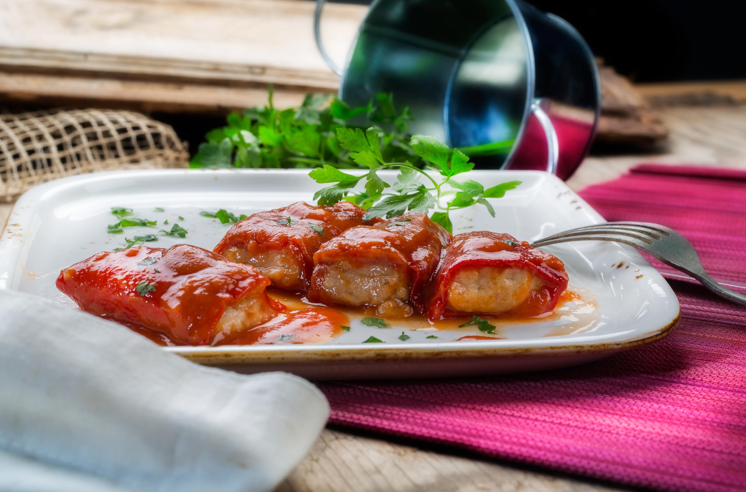 Polgri Pimientos del Piquillo Rellenos de Merluza y Gamba, 3 x 220 grs, Lata