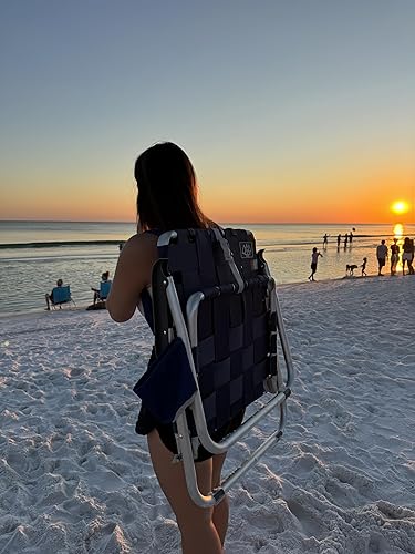 Miniatura 2 de MOUNTAIN SUMMIT GEAR Caddis Sports - Silla de playa de malla baja con correas de mochila, asiento ligero portátil para aventuras al aire libre, días