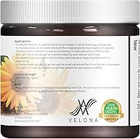 Vista 4 de velona Lecitina líquida pura de girasol, 16 onzas líquidas, grado alimenticio, sin blanquear, emulsionante, estabilizador, suavizante, suavizante