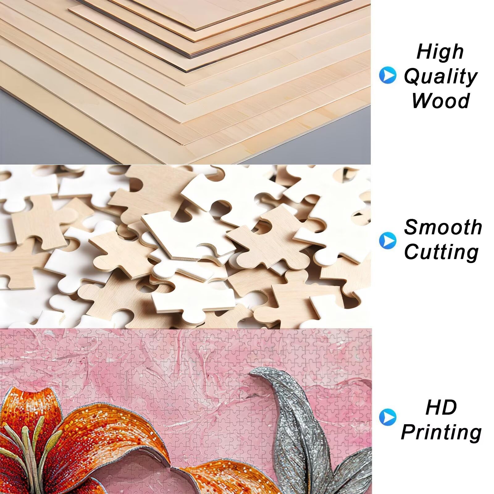 Puzzle 1500 sztuk kwiatów, abstrakcyjne drewniane puzzle dla dorosłych, puzzle z wykwintnym opakowaniem, rodzinne gry edukacyjne, puzzle do wystroju domu, prezent dla kobiet, prezent dla mężczyzn, R