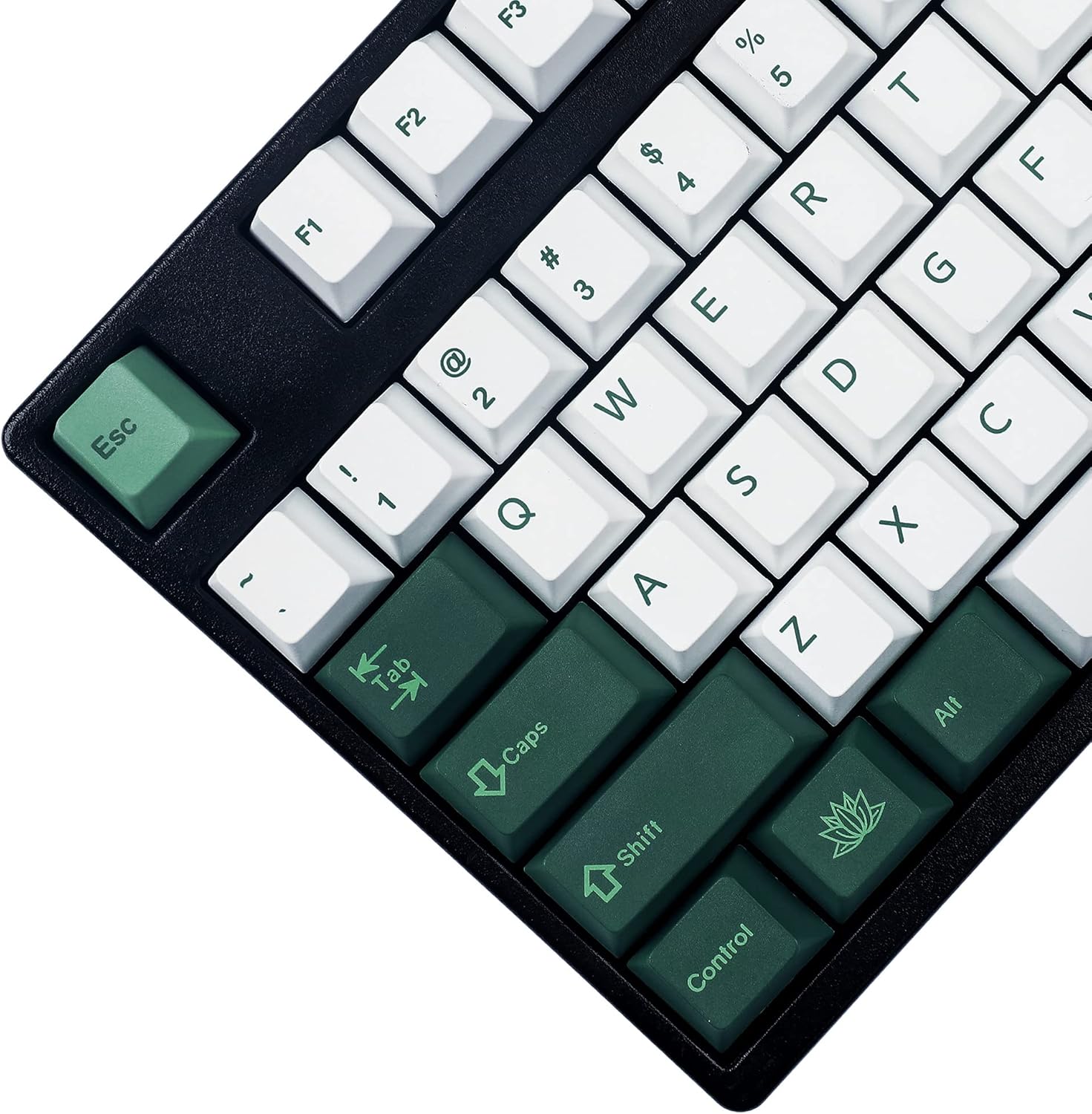 YMDK German French Italian Spain UK ISO Botanical Dye Sub Keycaps Thick PBT Cherry Profile Set for QWERTZ AZERTY MX Keyboard (Only Keycap) (Italian ISO Keycaps)