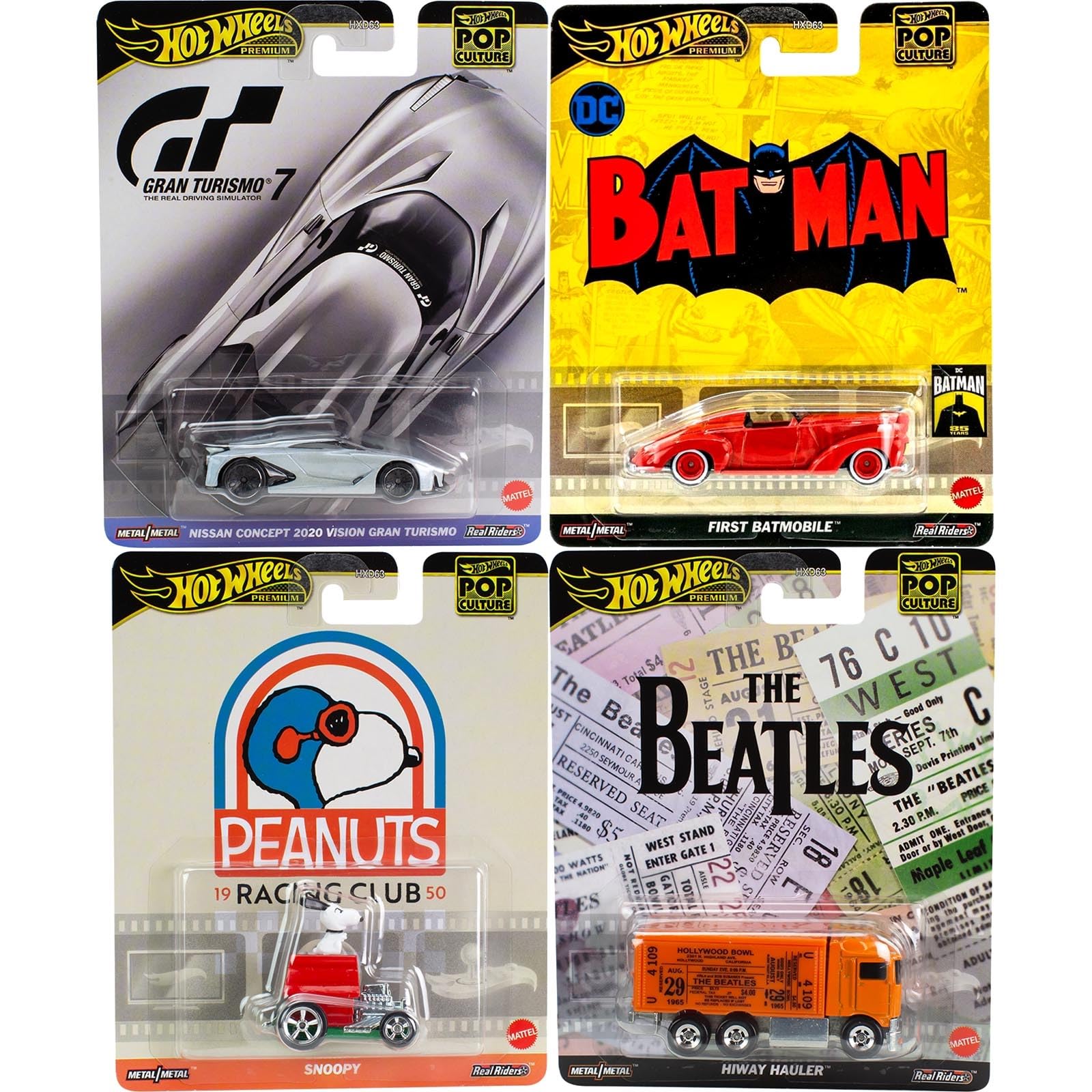 Haulotte H43 TPX ミニカー 1:50 Caixa Hot Wheels - 6 Miniaturas - Carros Europeus - HDH51 - Ri Happy