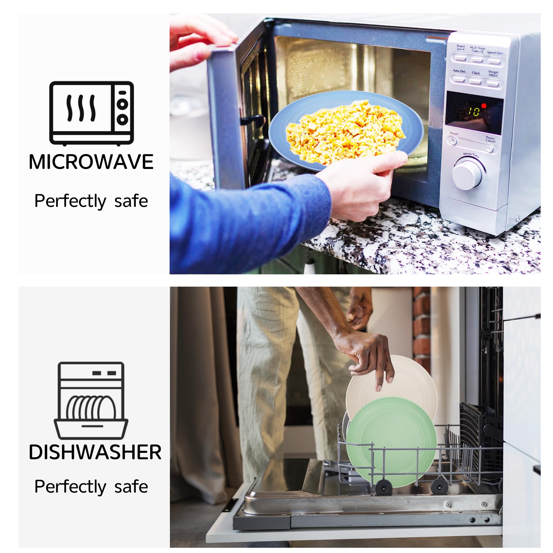 Set 4 Piatti Da Campeggio 10 Pollici - Infrangibili, Per Picnic, Casa E Feste - Foto 8