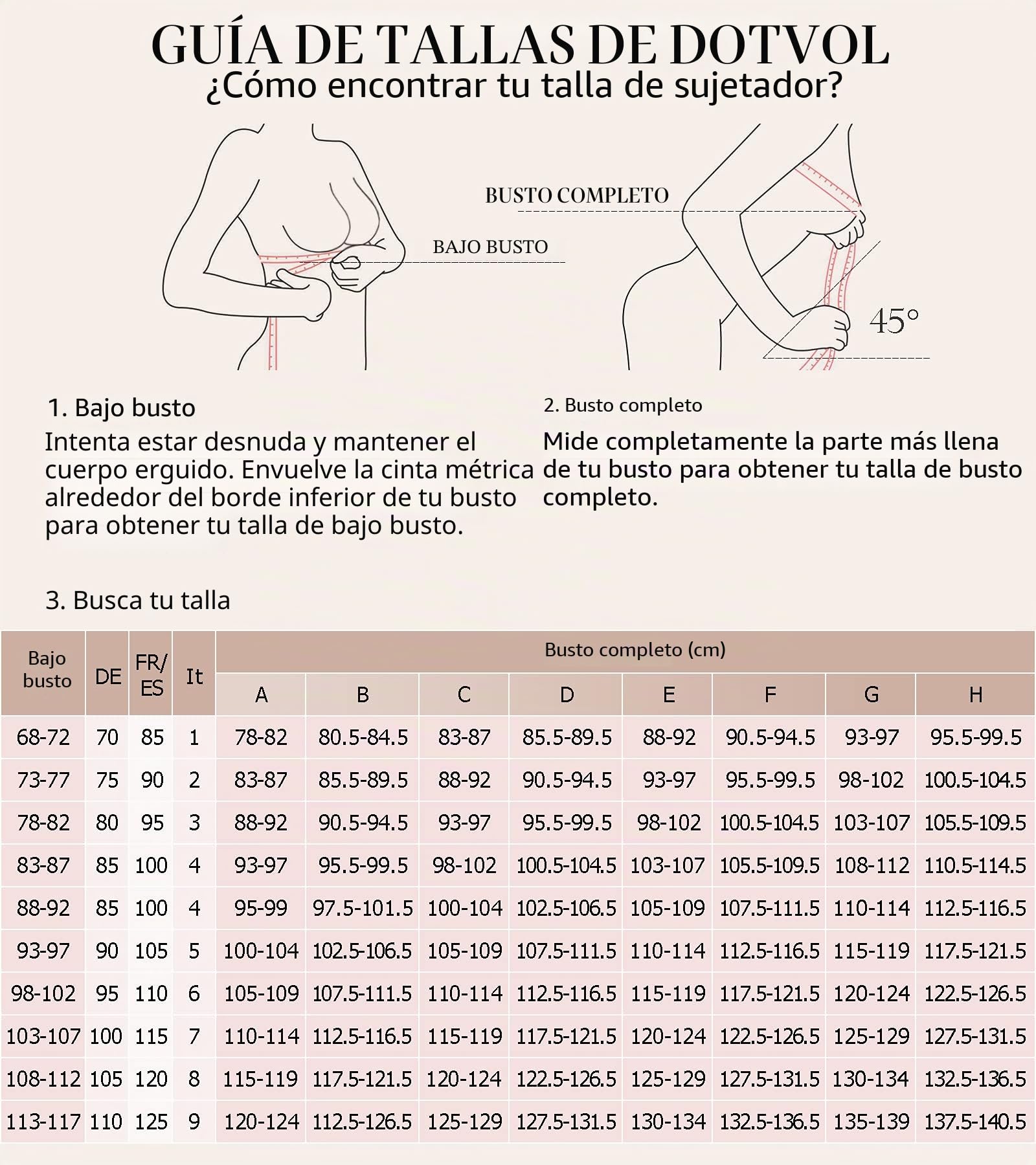 DotVol Sujetador Push Up con Acolchado Cuello en V Profundo con Aros Diario