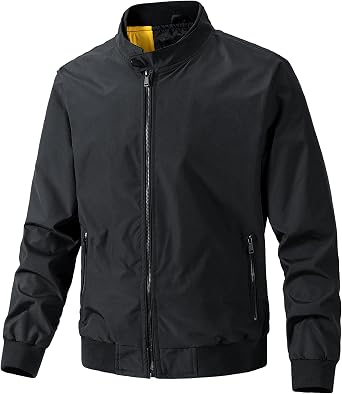 Flight Jacket, Men's Bomber Jacket, Windproof, Water Repellent, MA1, Casual, Stadium Jacket, Military Blouson, Motorcycle, Spring, Autumn and Winter, Cold Protection, Baseball