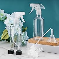 Vista 2 de Botellas de plástico Hethyo, botellas de spray vacías 16.9oz/500ml, paquete de 2 botellas de pulverización resistentes, botella de agua