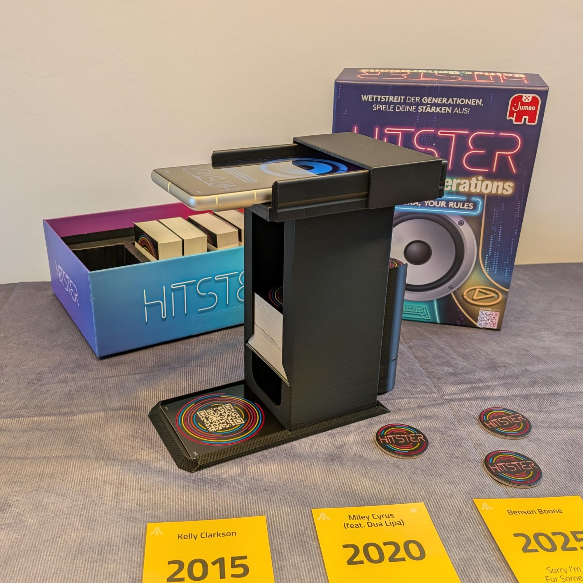 Hit Tower | Scan Turm Organizer kompatibel mit Hitster und Erweiterungen (auch Battle of the Generations)
