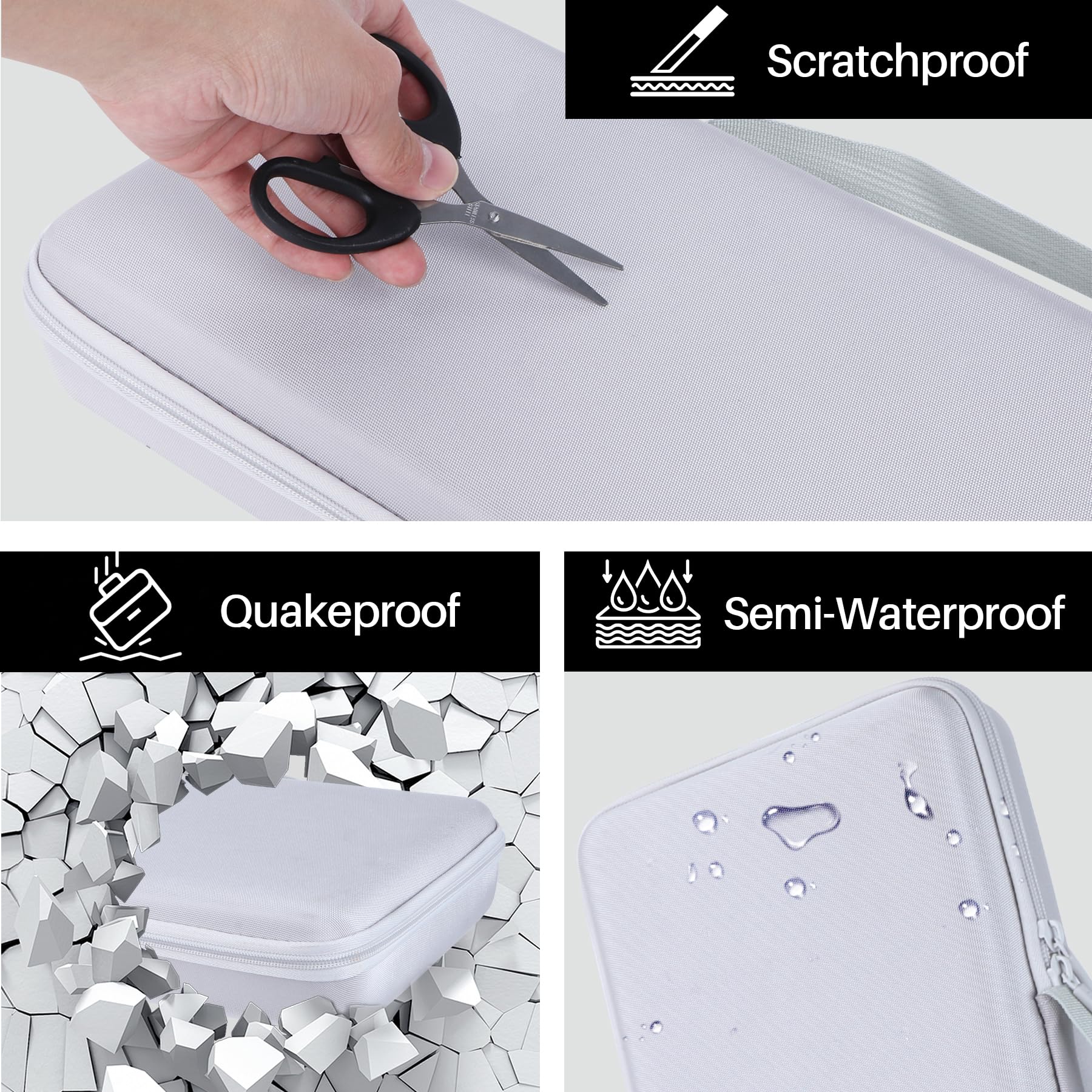 Lebakort Duro Caja Estuche Funda para Akai Professional MPK Mini Plus - Teclado Controlador MIDI USB (Blanco)