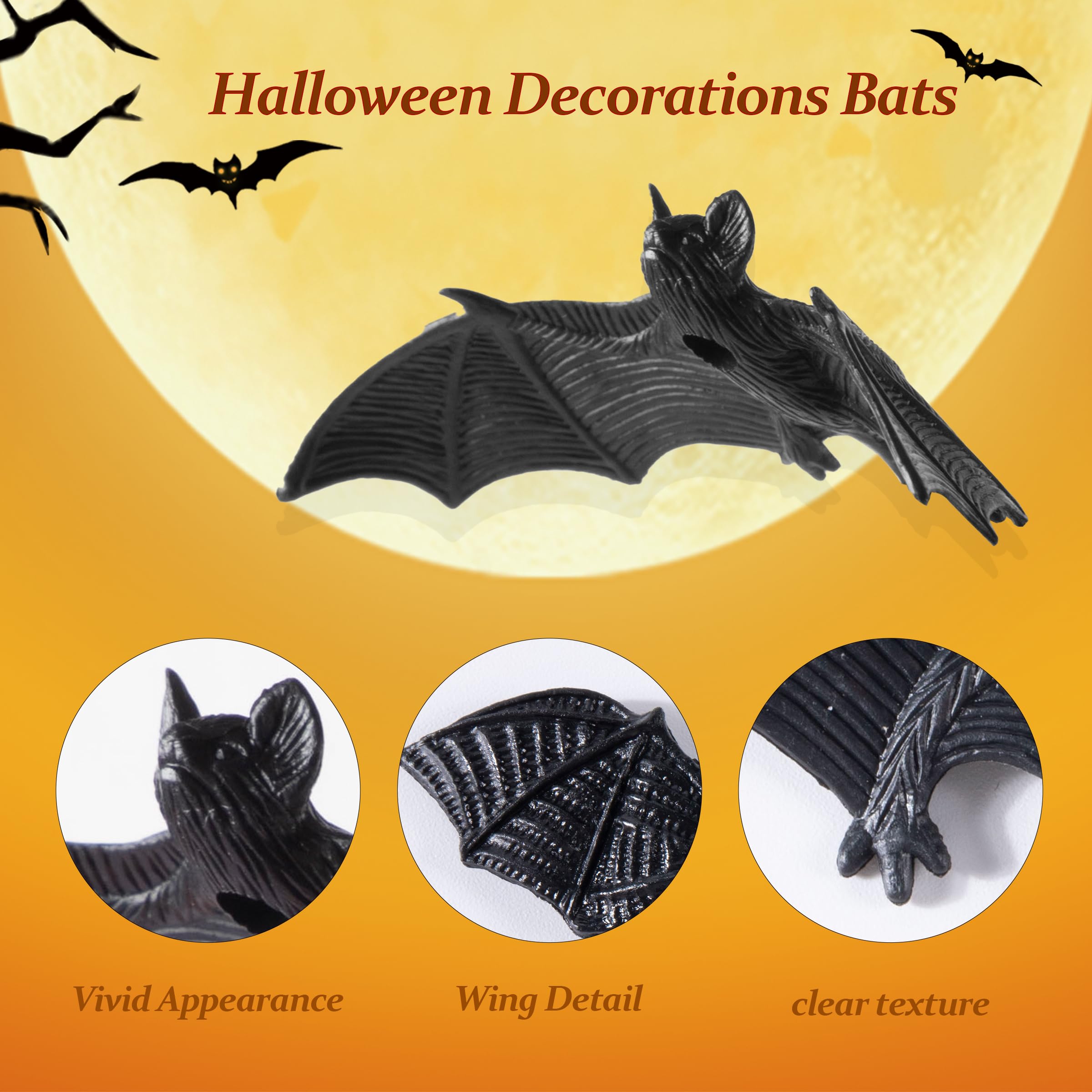 30 Pezzi di ragni, formiche e pipistrelli in plastica,realistici,Halloween Scherzo Puntelli Divertenti Bambini, Decorazioni per Feste per Adulti