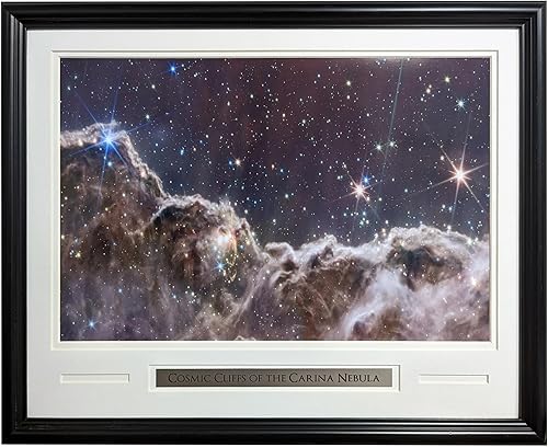 Cosmic Cliffs of the Carina Nebula - Telescopio James Webb - Colección de arte - Foto enmarcada