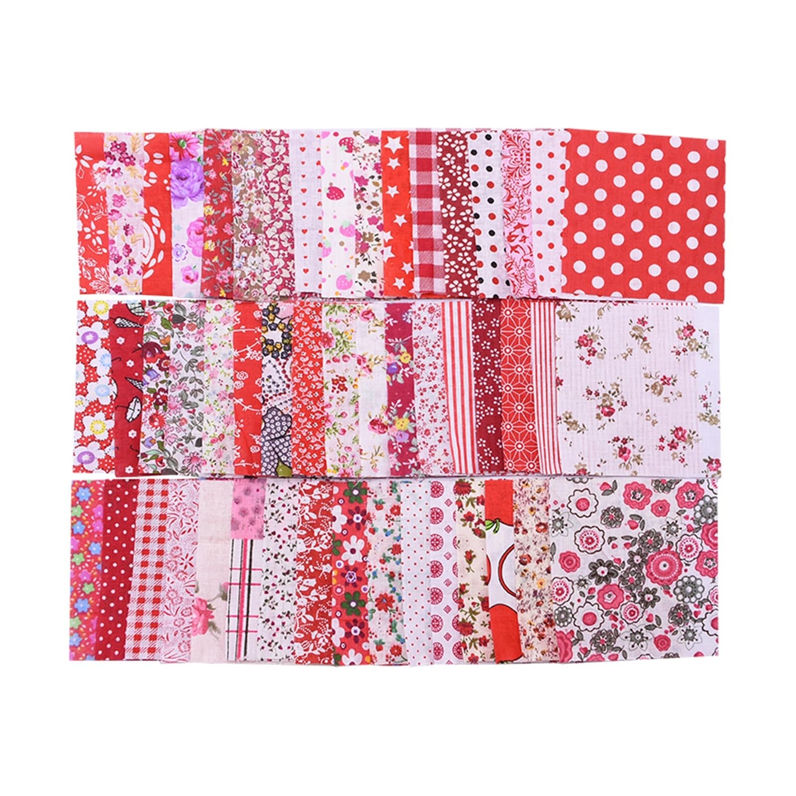 Telas Para Patchwork 50 Uds. De tela de algodón de 10x10cm, diferentes flores estampadas, hecho a mano, acolchado, tela de costura artesanal(B07-50PCS)