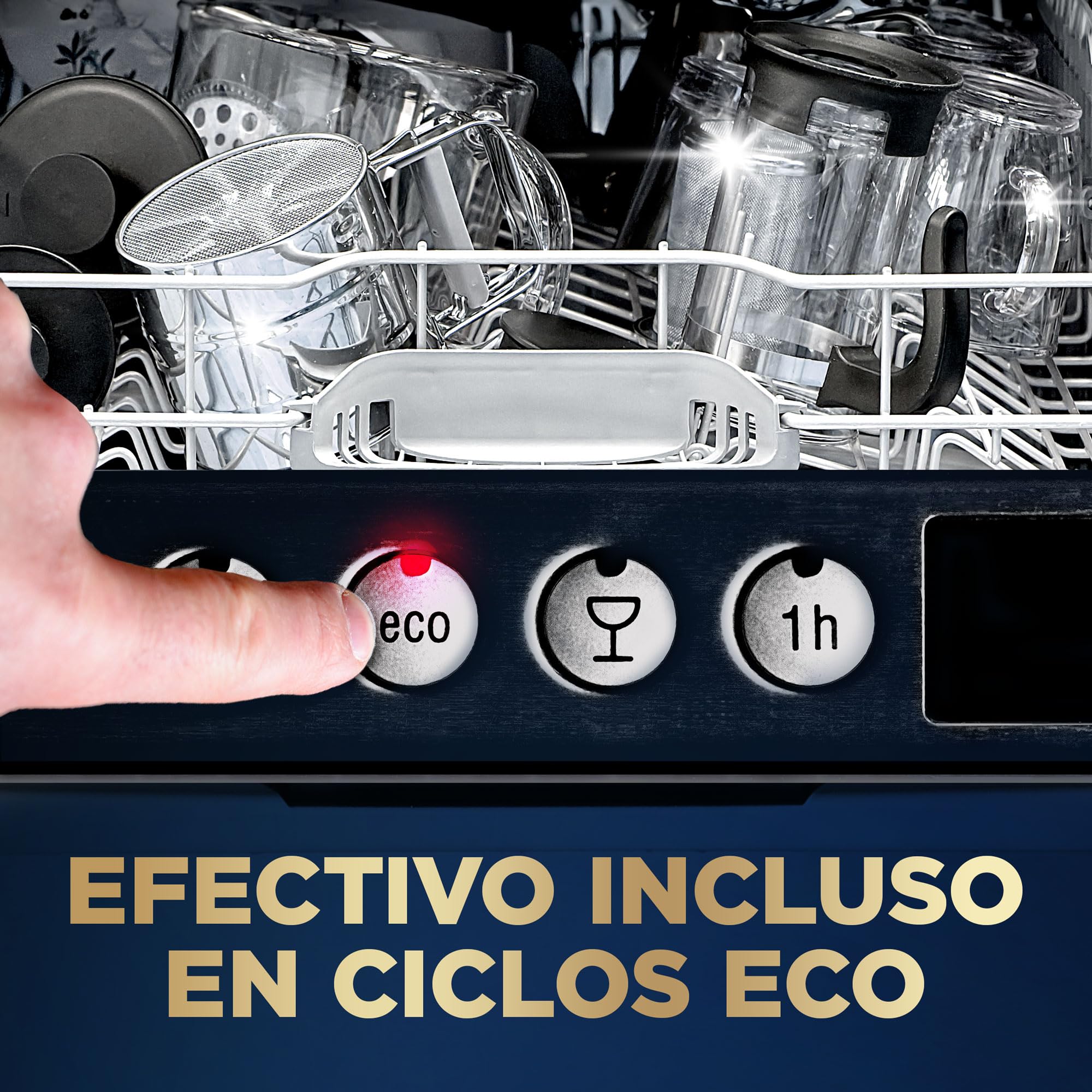 Finish Ultimate Plus Infinity Shine, Pastillas para el Lavavajillas, limpieza y brillo intensivos, y protección del cristal, 73 pastillas