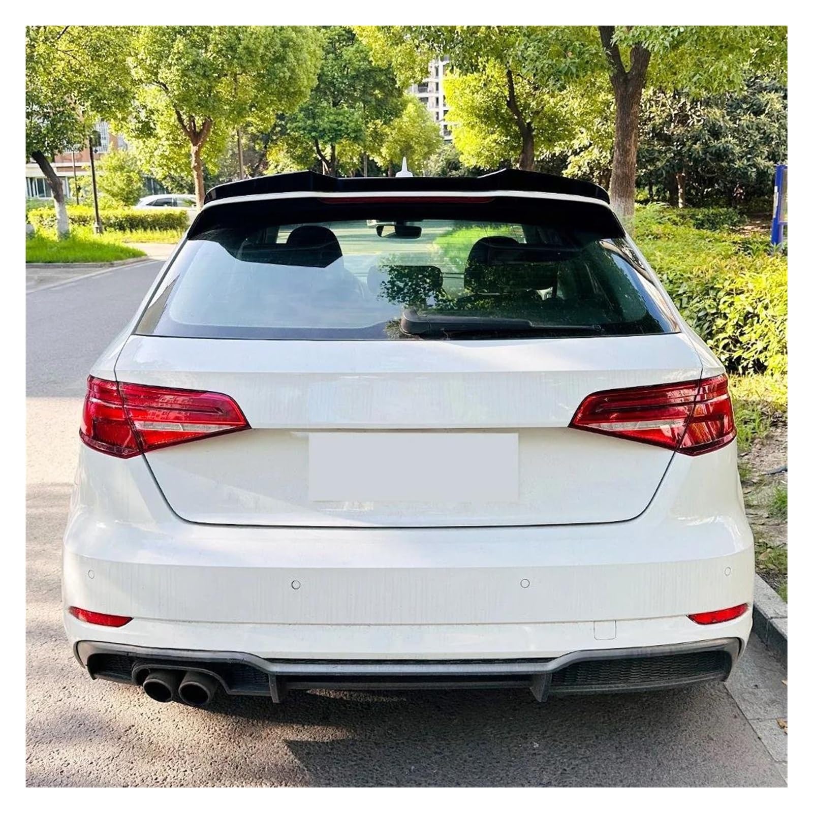 Spoiler Carrozzeria Per A3 S3 Sportback 8V Facelift 2016-2019 Spoiler posteriore per tetto per Decorazione Tuning Alettone Spoiler Posteriore(Nero lucido)