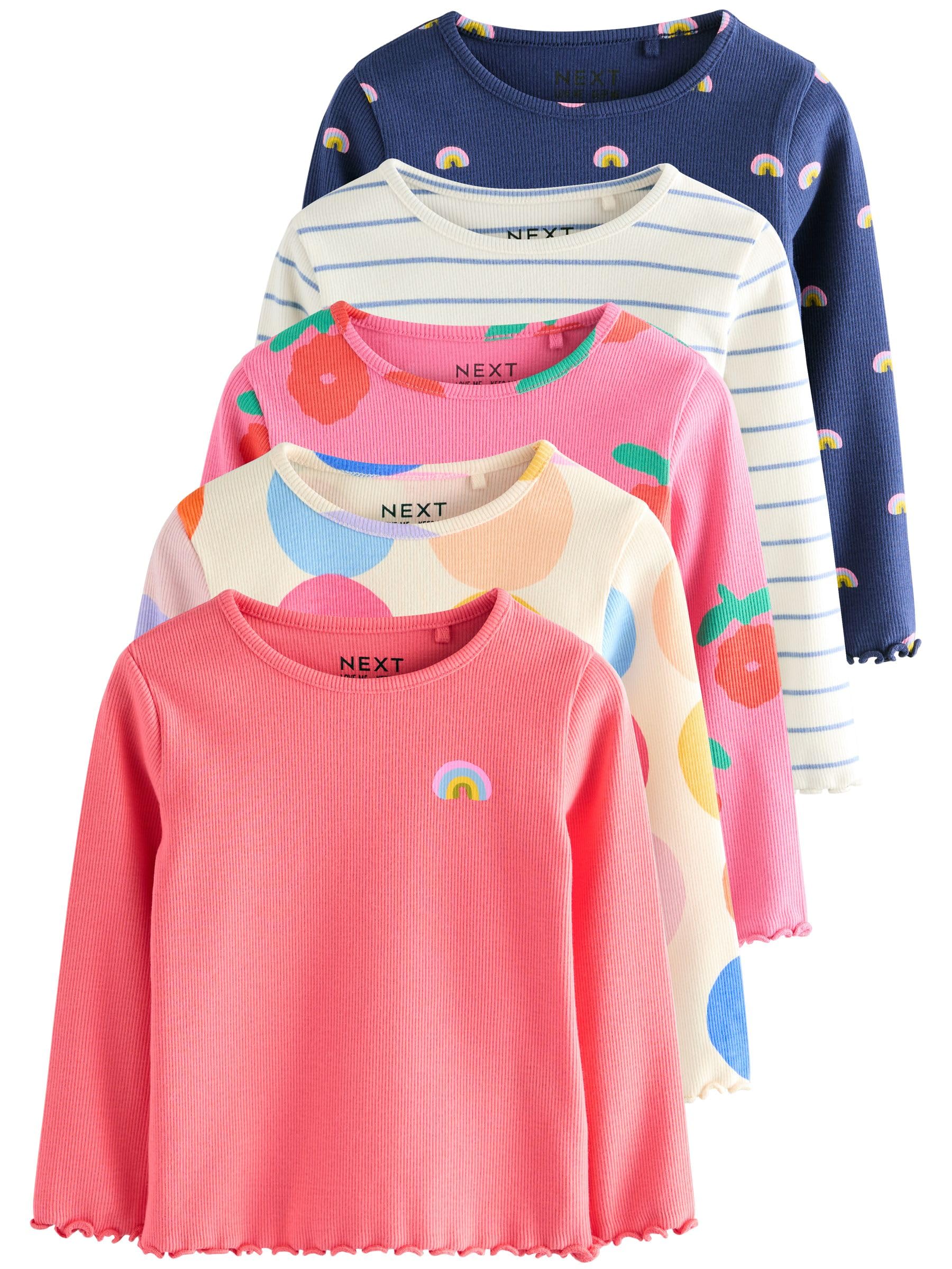 Next Langarmoberteile – Rainbow Spot 5er-Pack, 12 Monate
