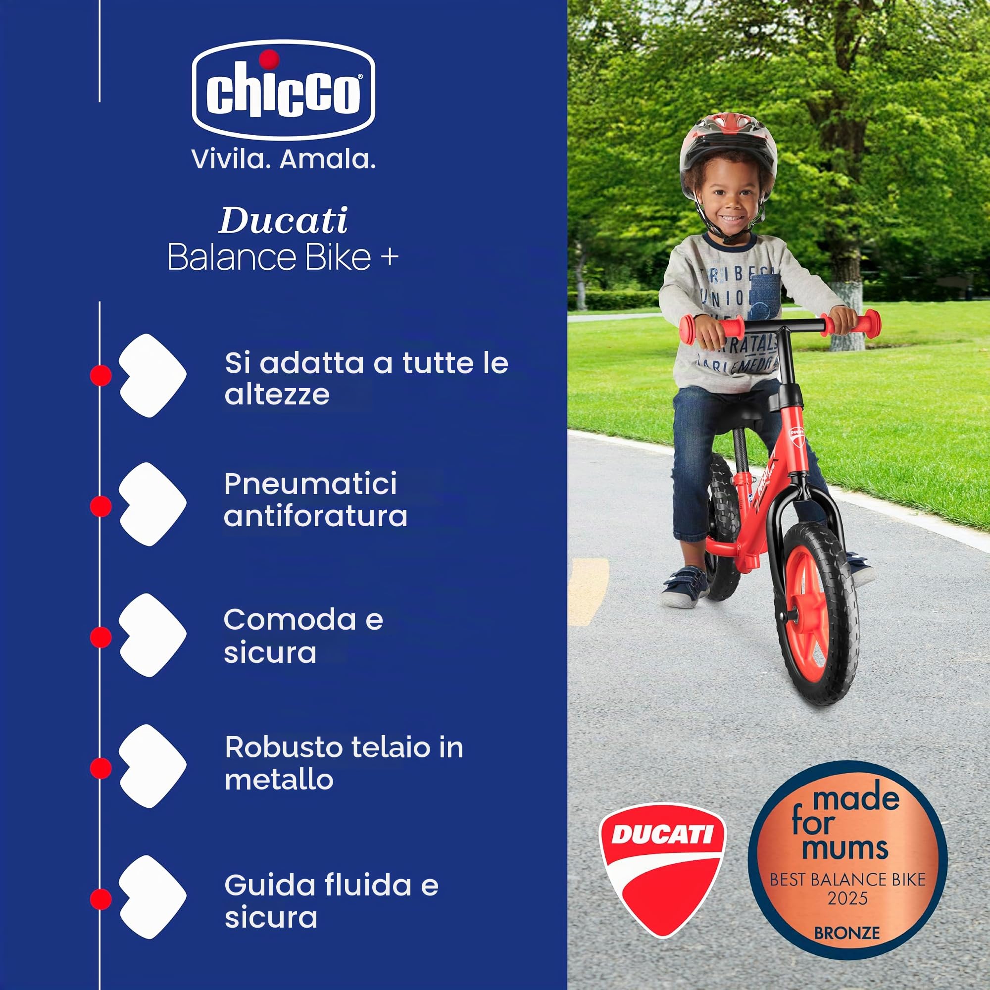 Chicco Ducati Monster Balance Bike, Children's Bicycle Without