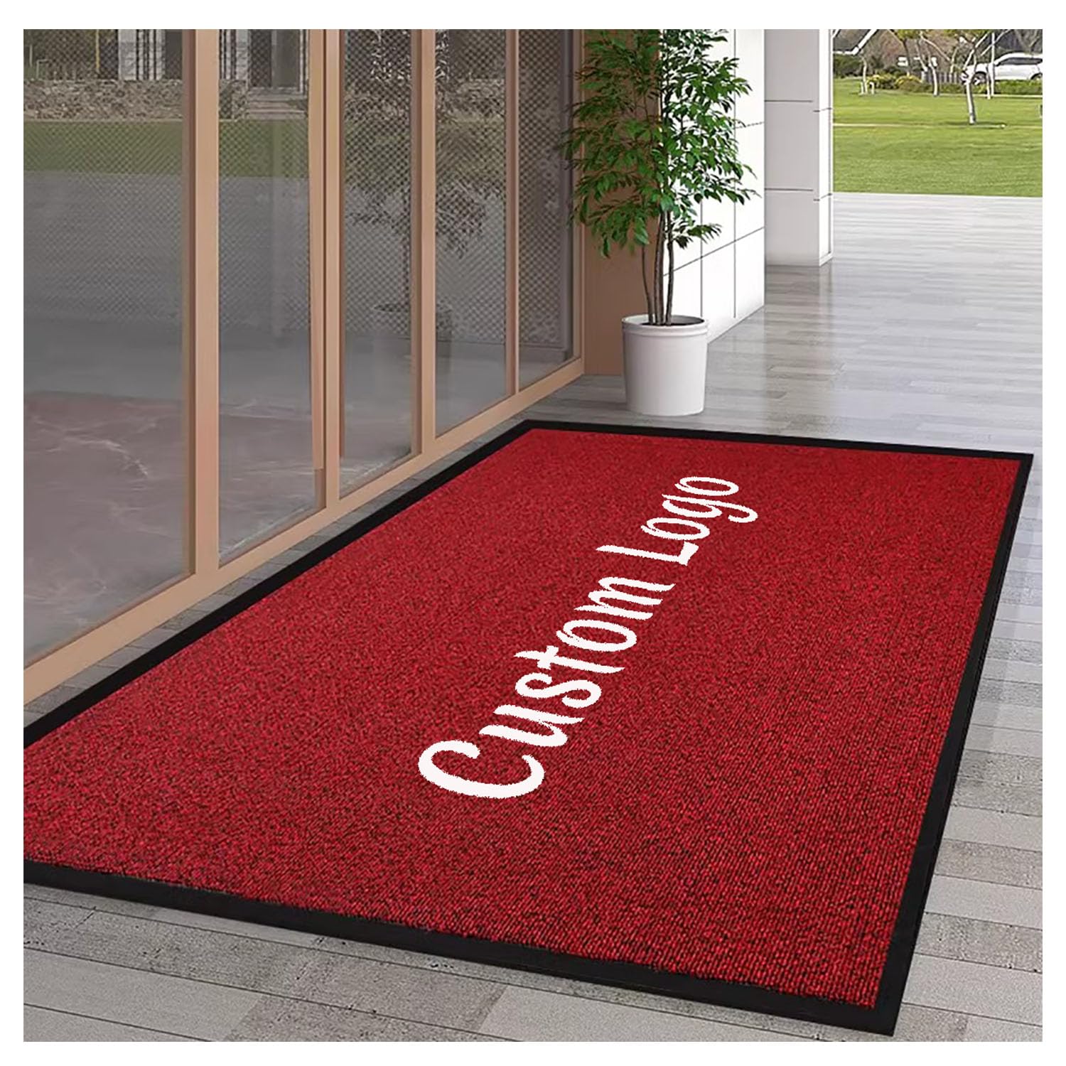 Paillasson Personnalisé Tapis Personnalisable Entrée Interieur Antidérapant avec Photo Logo et Texte Exterieur Commerciale,90x200cm