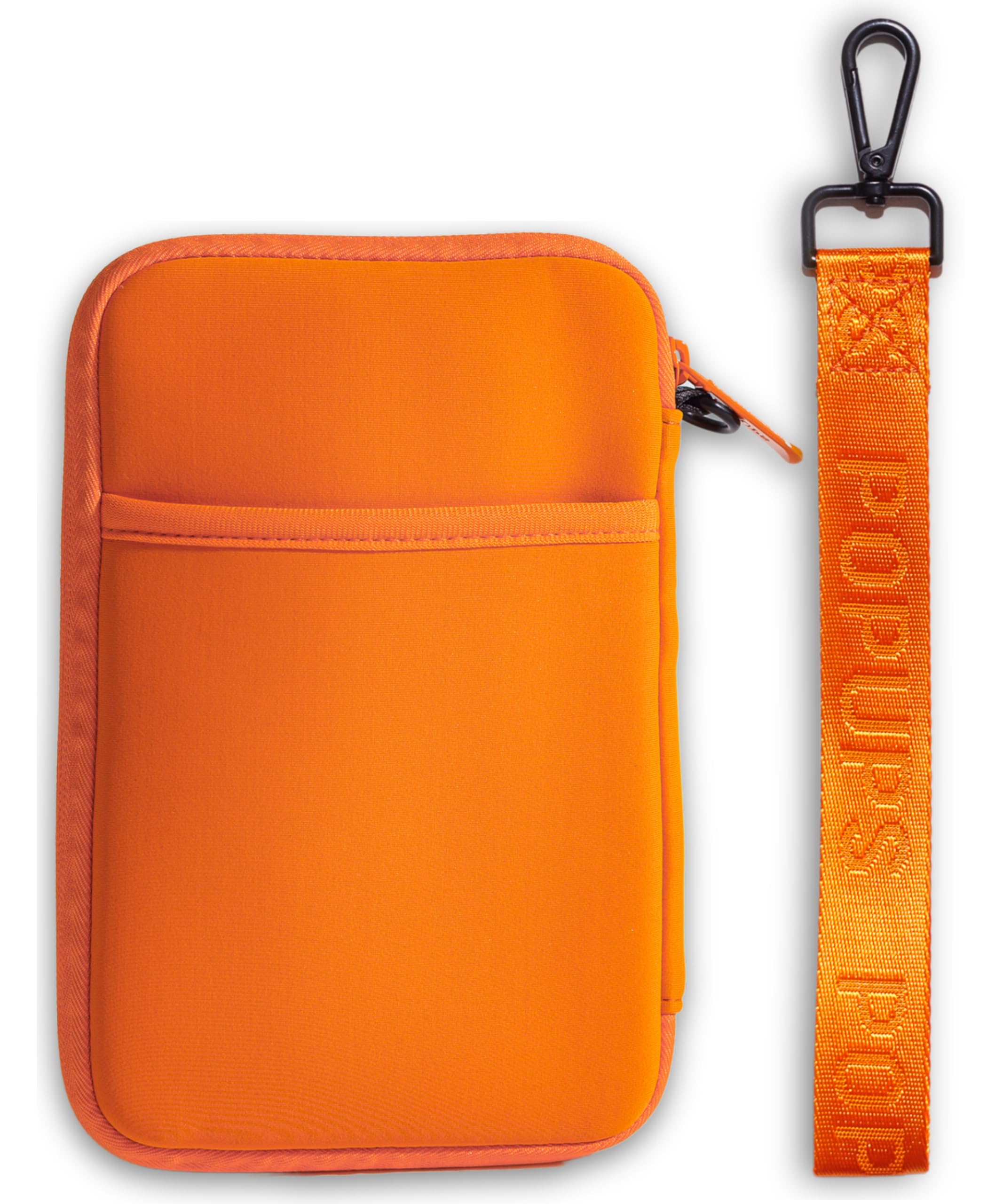 POPUPS Reisepasshülle für Damen, groß, mehrere Dokumente, Organizer und Halter mit Handgelenk, burnt orange, Popups Brand Basic Große Neopren-Tragetasche