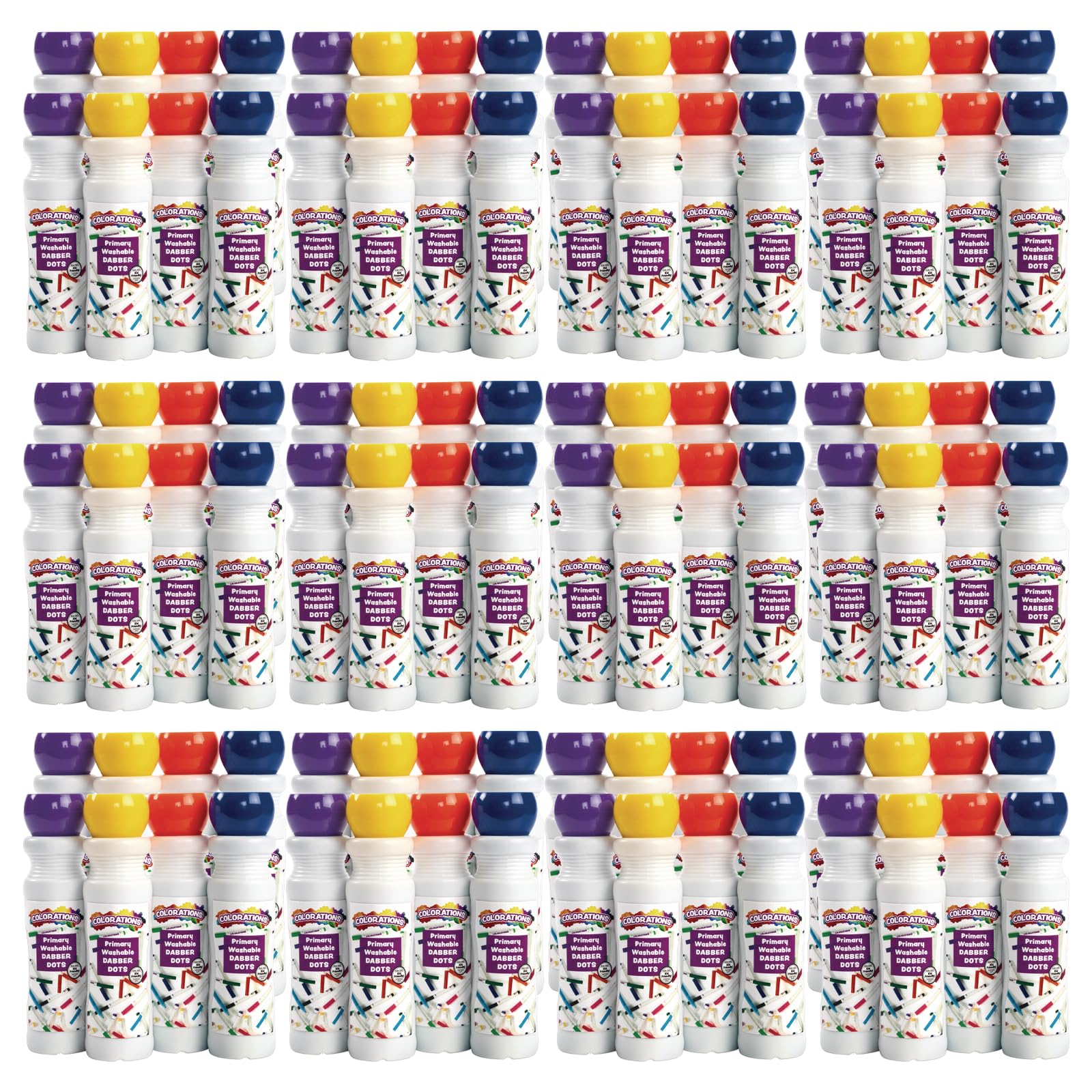 Colorations Dabber Dot Markers 4 Colors per Set, 12 Sets, Each set Individually Packaged, Personalize & Decorate for Gifts, Arts & Craft Craft for Children, Kids Crafts for Home or the Classroom