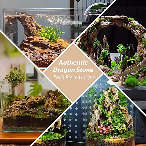 Miniatura 7 de Piedras naturales para acuarios, rocas de acuario de 3 libras para pecera, acuarios, terrarios, vivarios, piedra decorativa, recintos de reptiles,