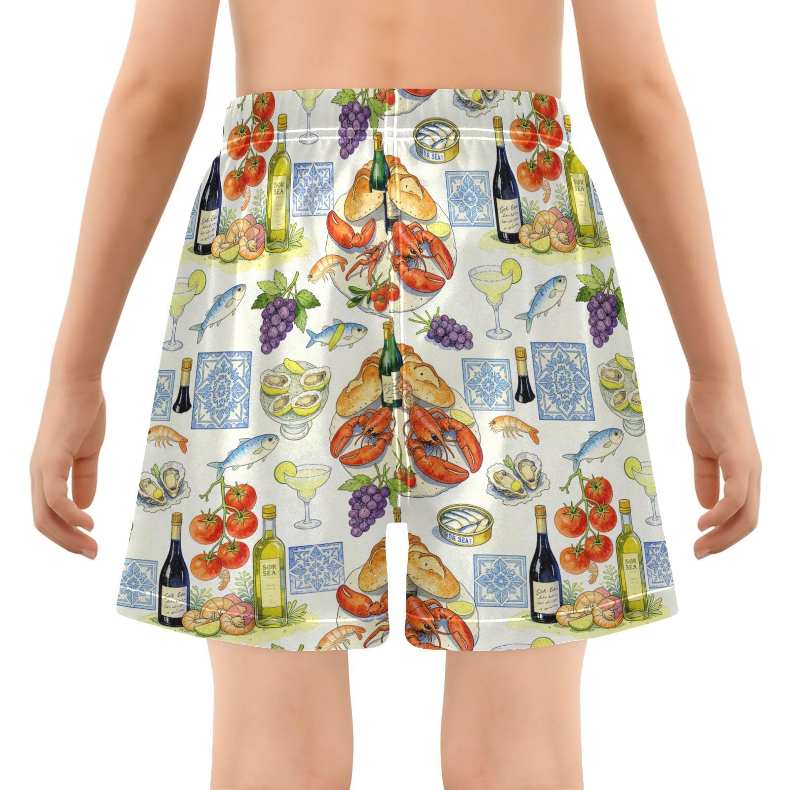Maillot de bain pour garçon 4 ans : boxer ample Yuiboo à cordon - 8