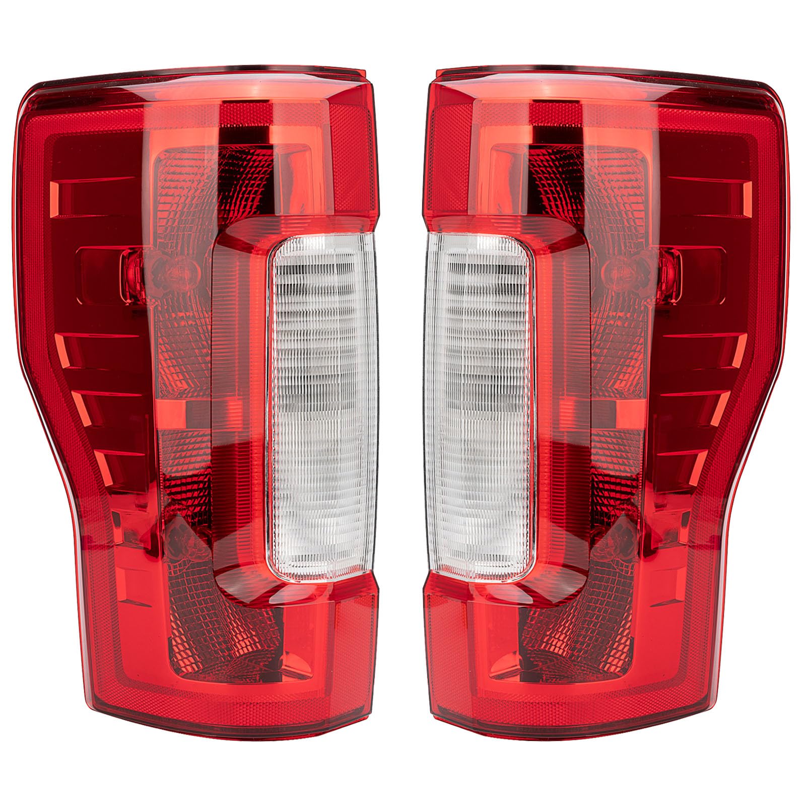 Tail Light Assembly Compatible With 2017-2019 Ford F-250 F-350 Super Duty Driver and Passenger Side Rear Brake Lamps Replacement Taillights (without Blind Spot) (without LED)