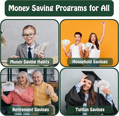 Miniatura 5 de Ndsox Carpeta de desafíos de ahorro de dinero con 100 sobres, carpeta de presupuesto A5 con sobres de efectivo, libro de desafíos de ahorro para