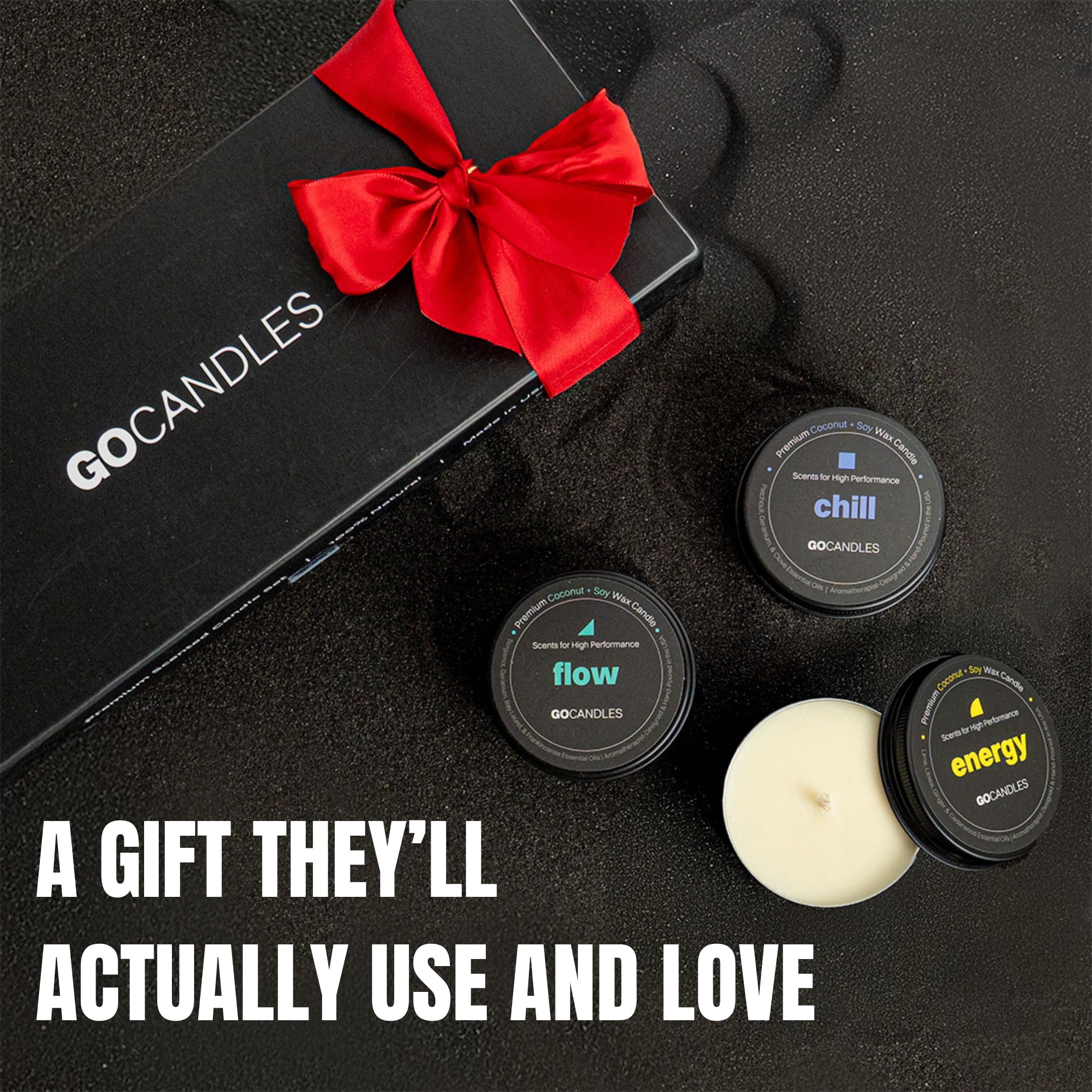 Go Candles Premium Duftkerzen Geschenkset | 3 Aromatherapie-Kerzen | Natürliches Kokosnuss-Sojawachs | Sauberes Abbrennen | Handgegossen in den USA | Luxuriöser Raumduft | Zitrus-, Kräuter- und