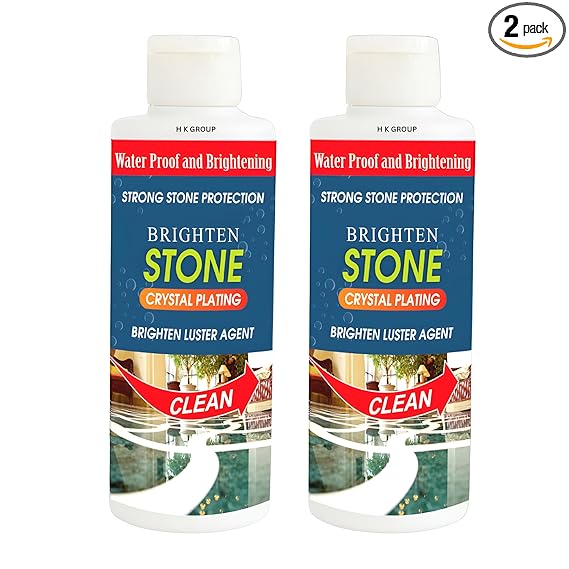 AMBIKA Multi-Surface Stone Stain Remover Cleaner for Marble, Granite & Stone, Marble & Granite Floor Cleaner Help to Remove Stains Grease Grime Water Spots Fingerprints Smudges, 100ml, Pack 2