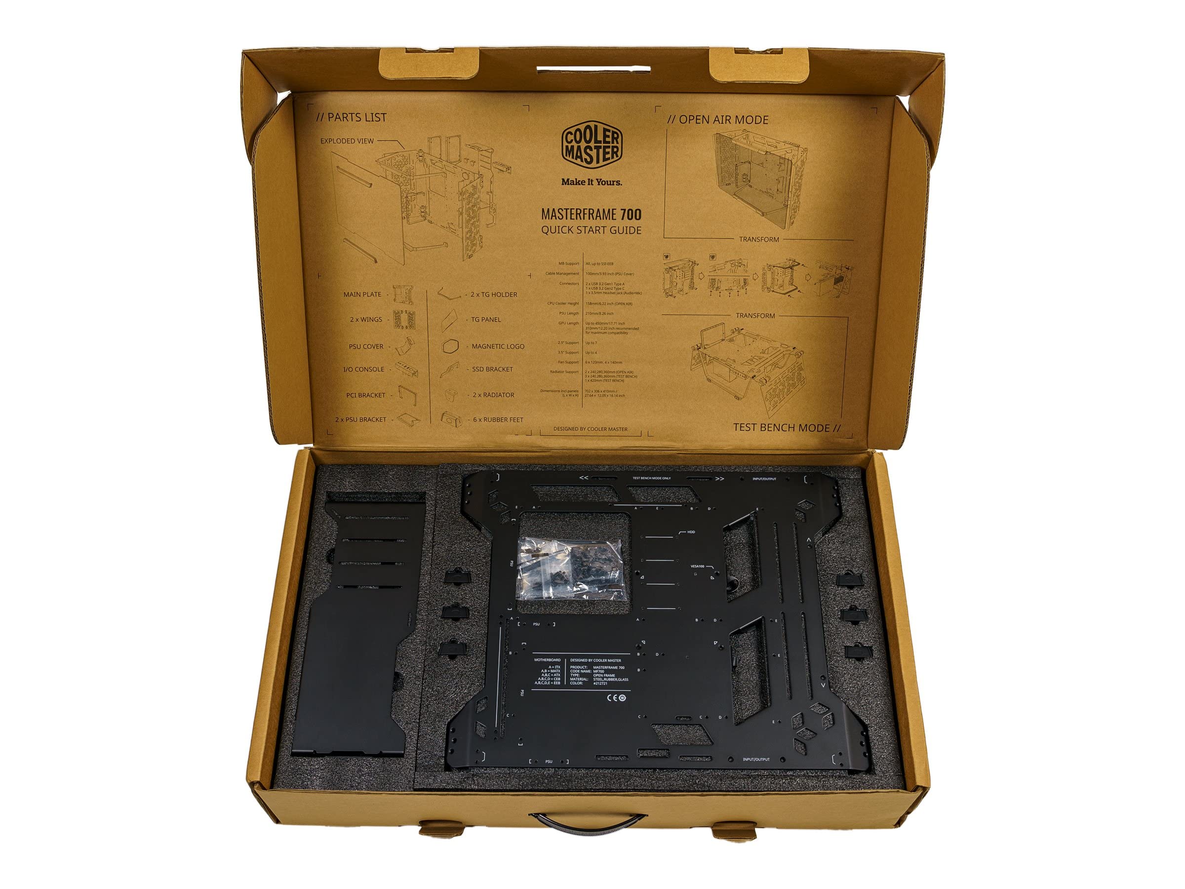 Amazon | Cooler Master MasterFrame 700 フルタワーオープンフレーム