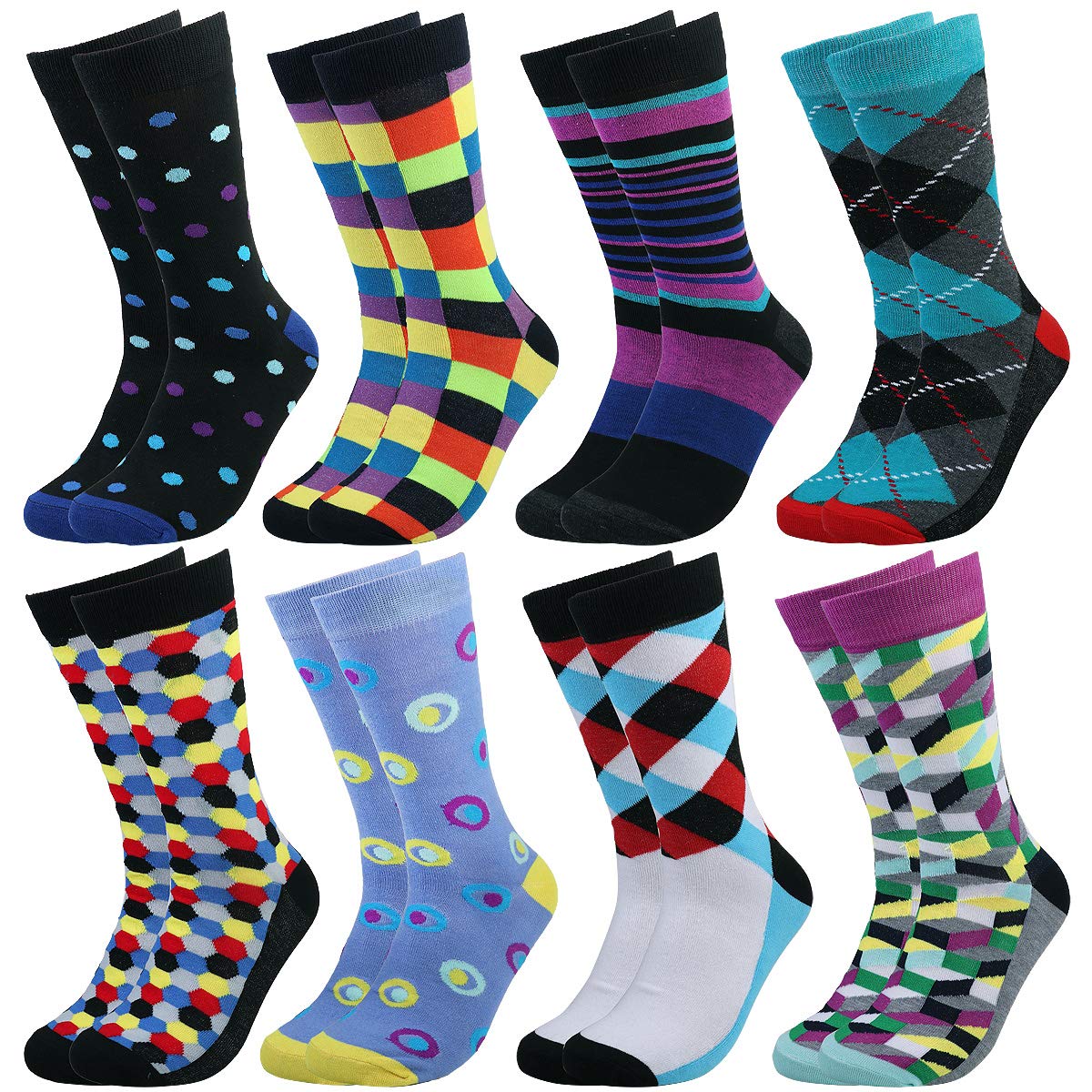 Falari Calcetines de vestir para hombre Pack de 12 o 6 unidades
