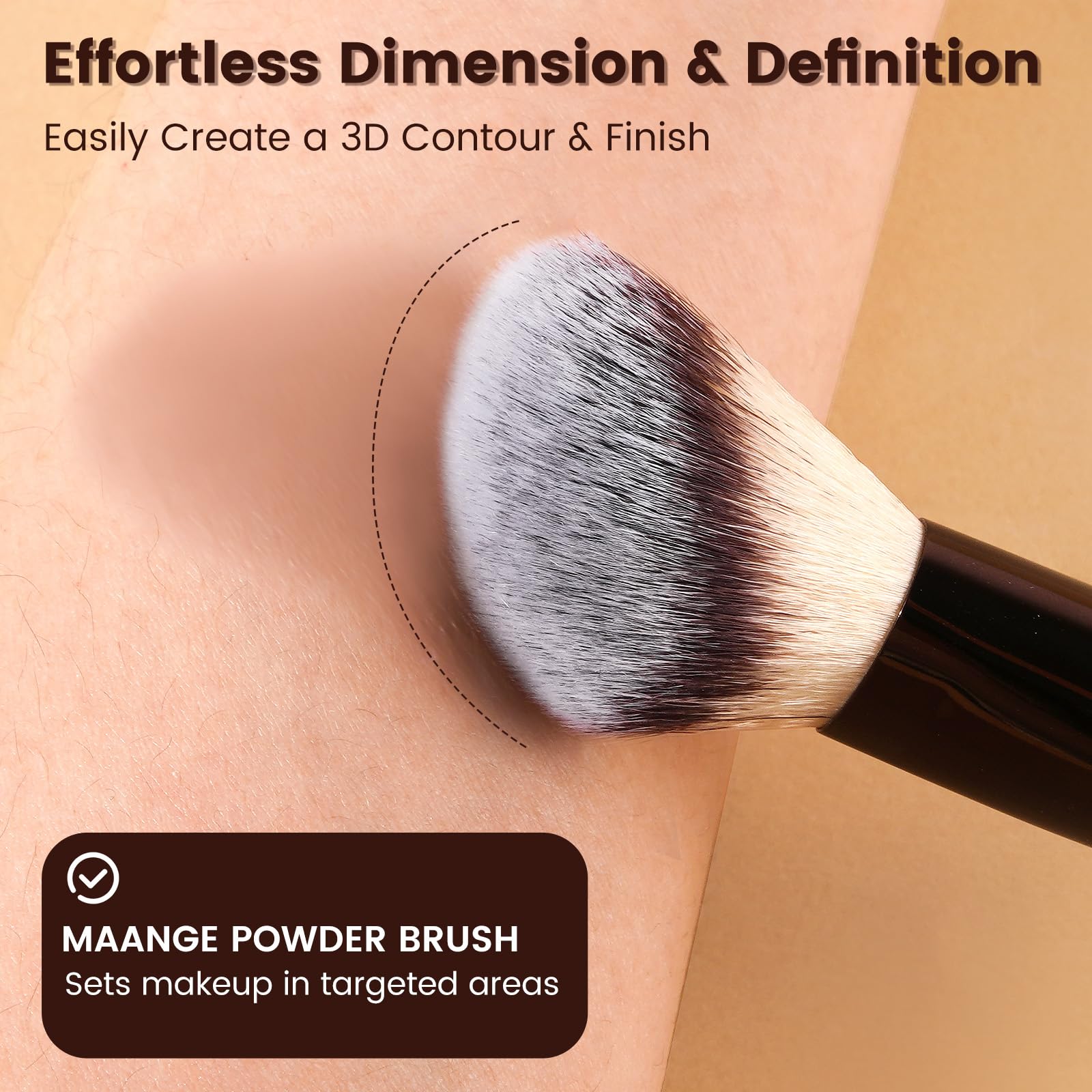 MAANGE 13-Piece Makeup Brush Set with Case, Synthetic Face & Eye Brushes