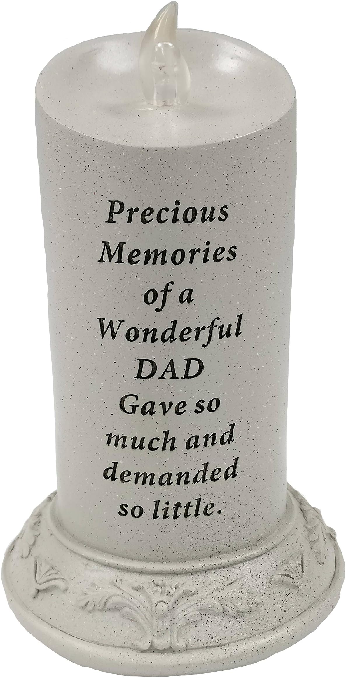 "Precious Memories of a Wonderful Dad" Solar Powered Outdoor Memorial LED Candle Ornament