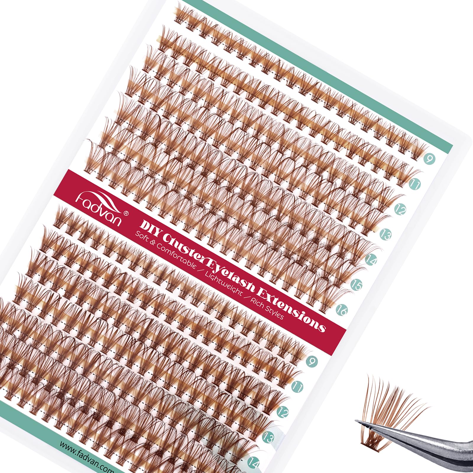 Easy Fan Lashes Self Fanning Volume Russian Eyelash Extensions 0.05D Curl Mixed 8-14mm Automatic Blooming Volume Easy Fan Lashes FADVAN(0.05-D-814) — view 34