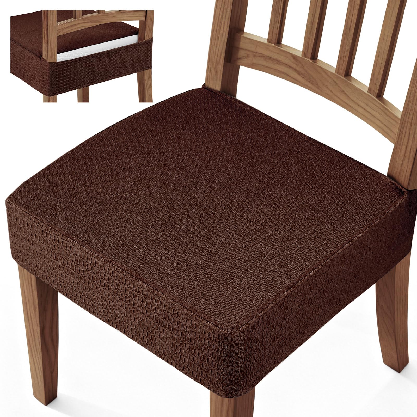 Photo 1 of Songrey Waterproof Dining Chair Covers, Set of 4, Chocolate