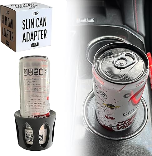 Miniatura 1 de Soporte delgado para vasos para autos, capacidad para latas Red Bull, Celsius y bebidas energéticas (8.4 oz12 onzas), funda adaptadora antipunta (1