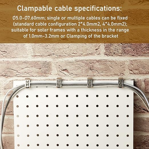 100 Clips de Alambre Solar de Acero Inoxidable para Paneles miniatura 5
